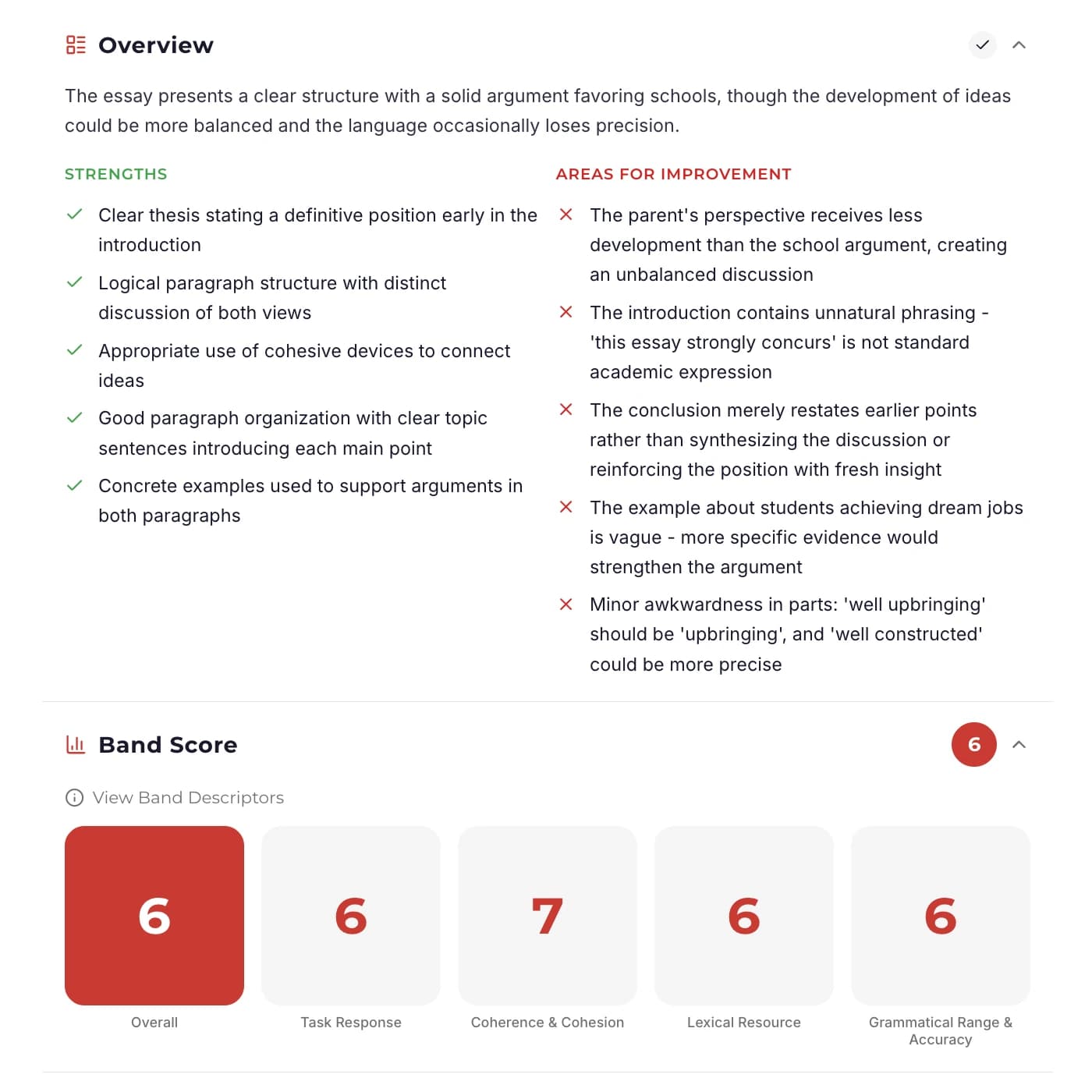 Grading dashboard
